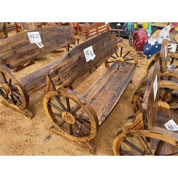 WAGON WHEEL BENCH SEAT