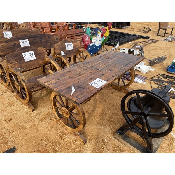 WAGON WHEEL TABLE