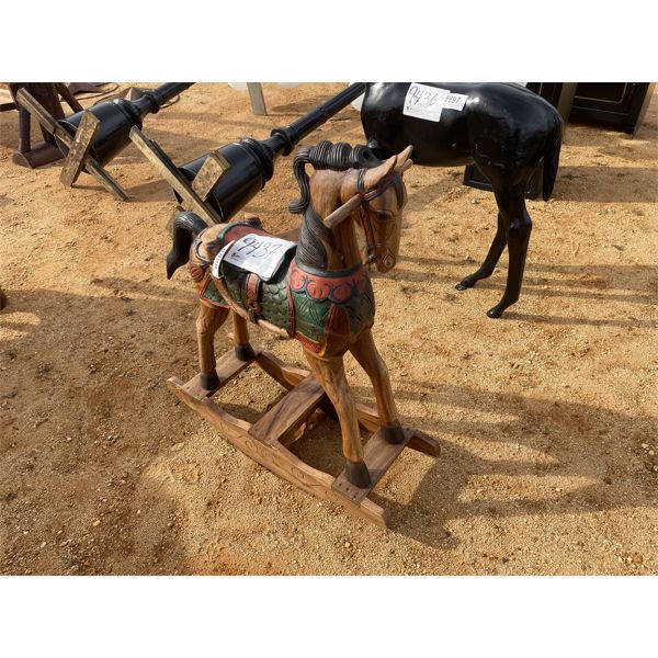 TEAKWOOD ROCKING HORSE