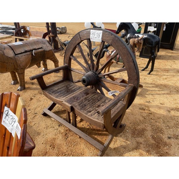 WAGON WHEEL BENCH SEAT