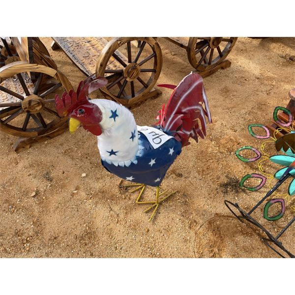 3'- RED, WHITE AND BLUE ROOSTER