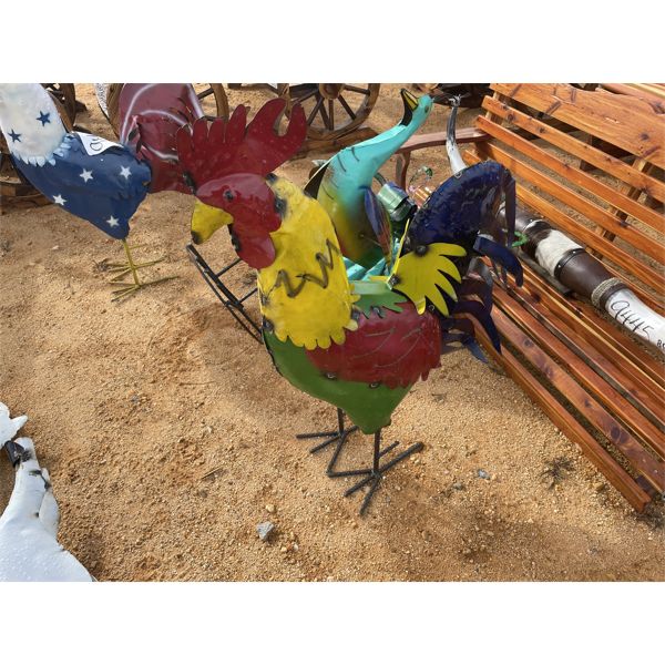 3'- RED, GREEN AND YELLOW ROOSTER