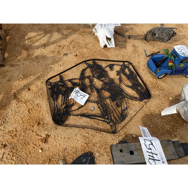 3 HORSES METAL ART WALL HANGER