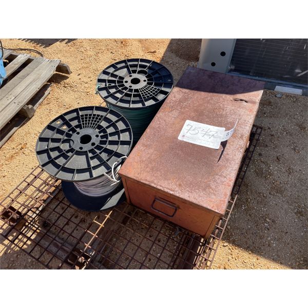 PARTIAL CABLE SPOOLS & METAL BOX