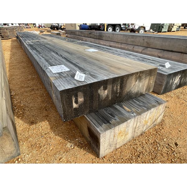 (2) LAMINATED WOODEN BEAMS