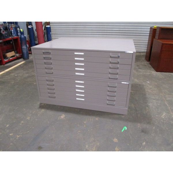 (10) DRAWER FLAT PLAN FILING CABINET