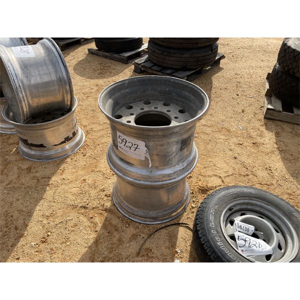 (2) SUPER SINGLE 22.5 ALUMINUM RIMS