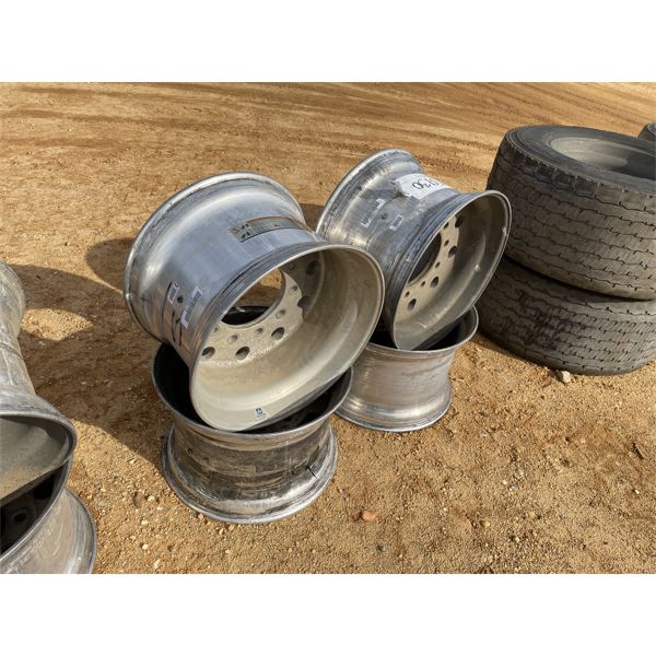 (4) SUPER SINGLE 22.5 ALUMINUM RIMS