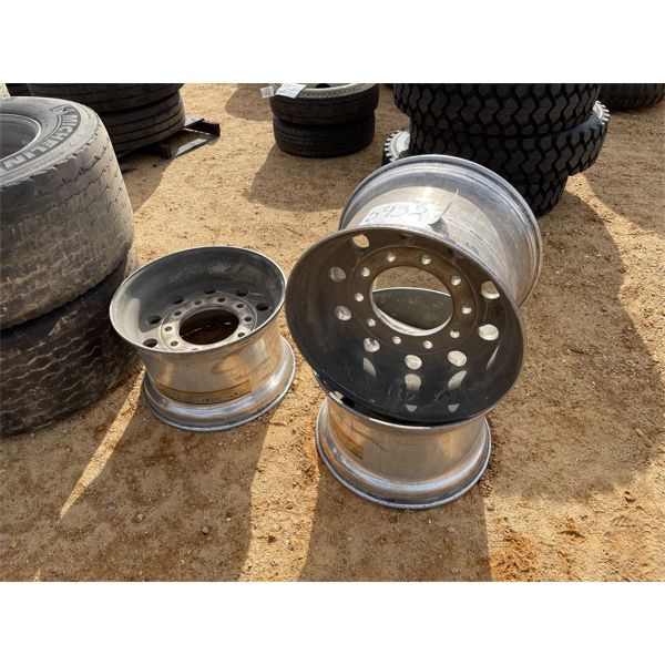 (3) SUPER SINGLE 22.5 ALUMINUM RIMS