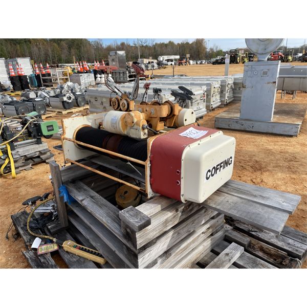 COFFING CRANE TROLLEY W/ 5 TON WINCH