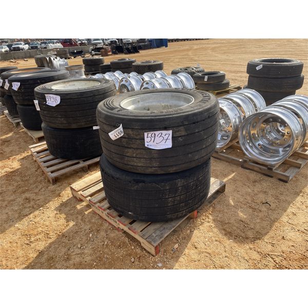 (2) 445/50R22.5 SUPER SINGLE TIRES