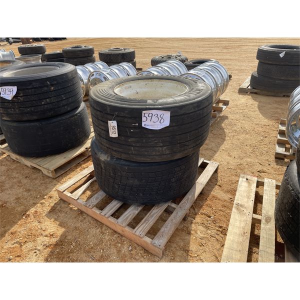 (2) 445/50R22.5 SUPER SINGLE TIRES