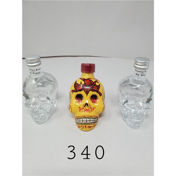 3 Sealed Airplane Bottles Of Liquor