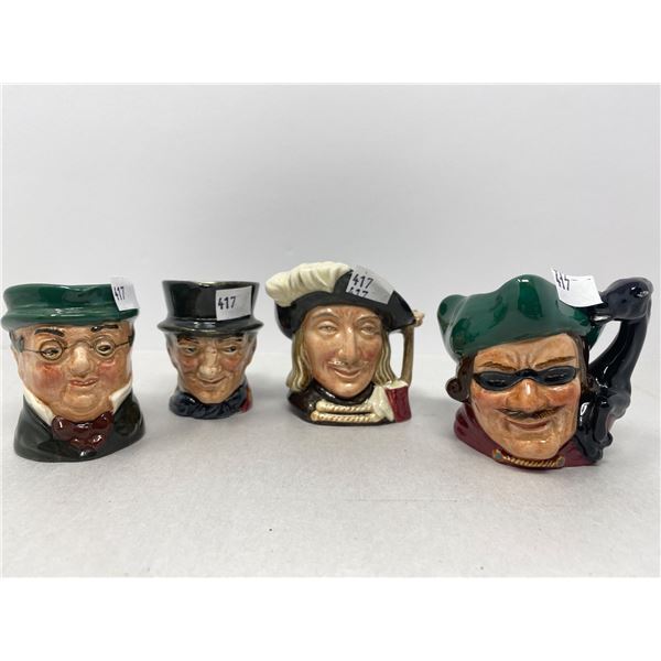 4 Royal Doulton Miniature Toby Jugs