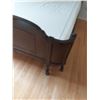 Image 3 : Vintage Wood Bed Frame With Mattress And Box spring - 56W x 76L ( Mattress Size)