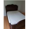 Image 4 : Vintage Wood Bed Frame With Mattress And Box spring - 56W x 76L ( Mattress Size)