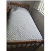 Image 1 : Single Bed With Box Spring, Mattress (Adriana Contour), Head/Foot Board, And Bedding