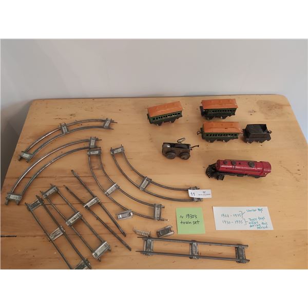 Vintage (The Joy Line Coach) 1930 Metal Train Set