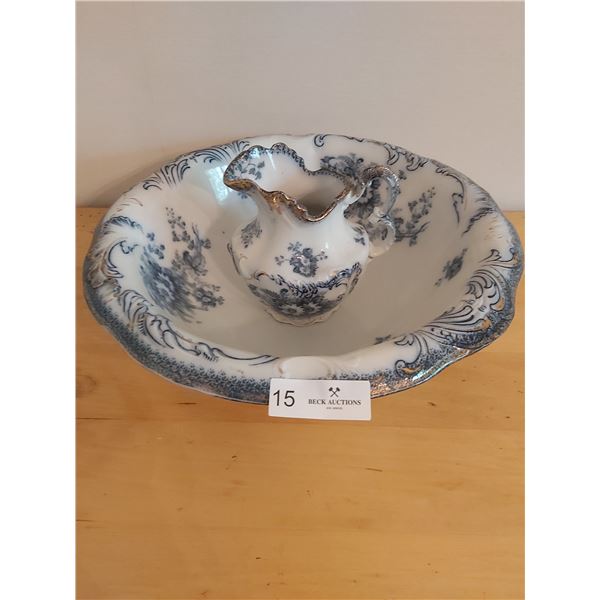 Wood & Son Royal Semi- Porcelain Jug And Wash Basin