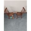 Image 5 : Vintage Children's Wood Table And Two Chairs - 25L x 16D x 19H