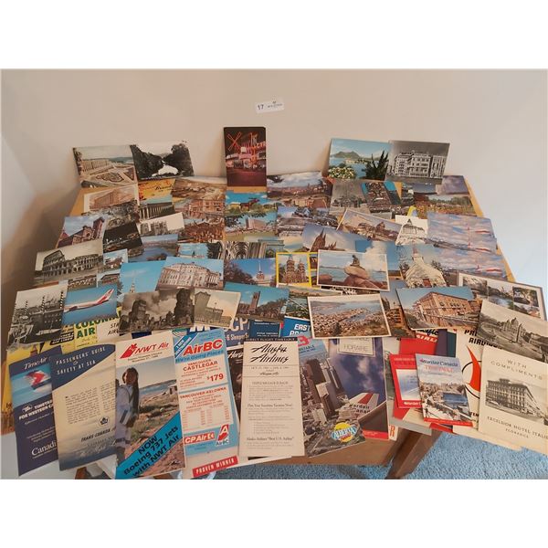 Large Selections Of Postcards With Airline Schedules