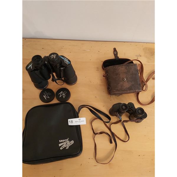 Tasco 7x50ml Binoculars And Stereo Megaphos With Cases