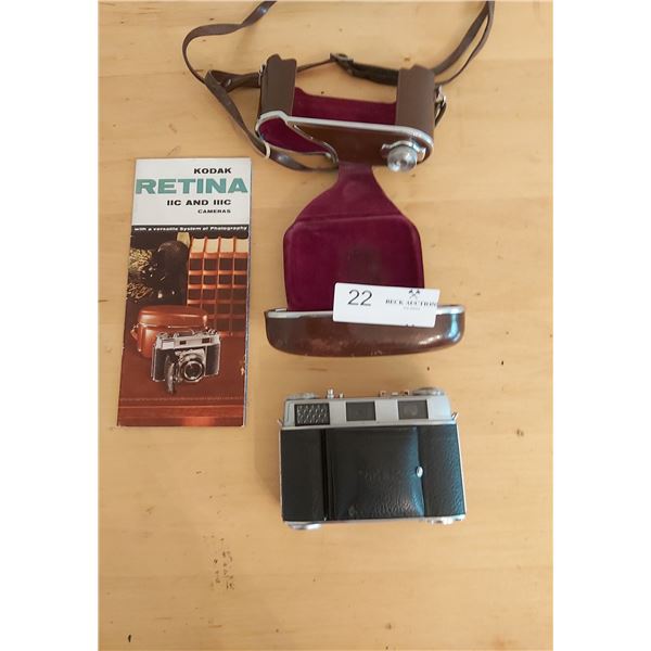 Kodak Retina Camera Model No. IIIC With Case
