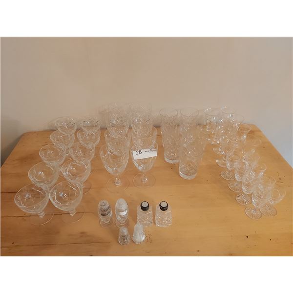 Assorted Crystal Glassware