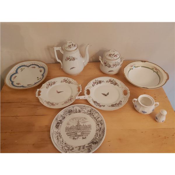 Assorted China Pieces, including Royal Adderley, Noritake, T. Lamoge & Royal Doulton