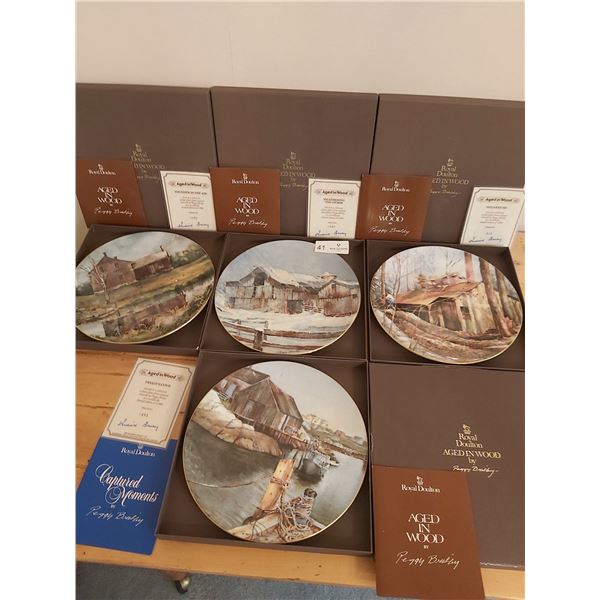 4 Royal Doulton Collector Plates "Aged In Wood" Collection by Peggy Brisby