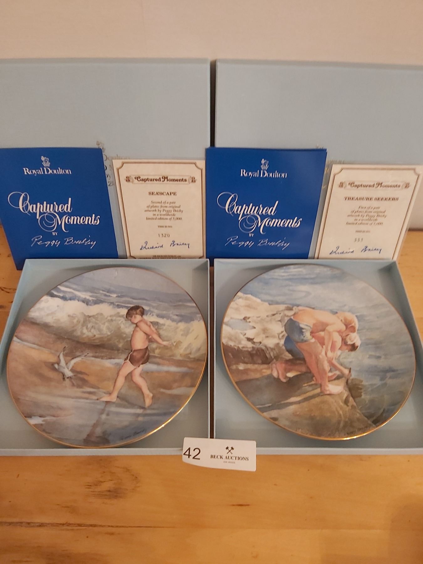 2 Royal Doulton Collector Plates "Captured Moments" Collection by Peggy