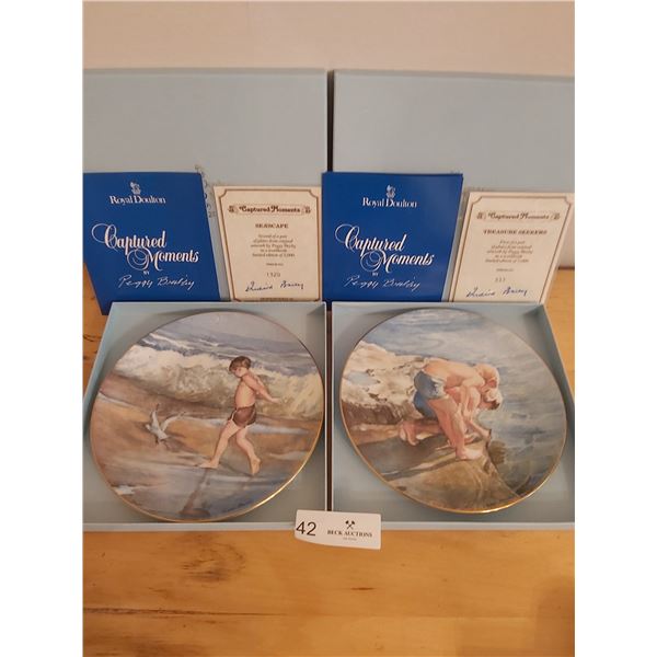 2 Royal Doulton Collector Plates "Captured Moments" Collection by Peggy Brisby
