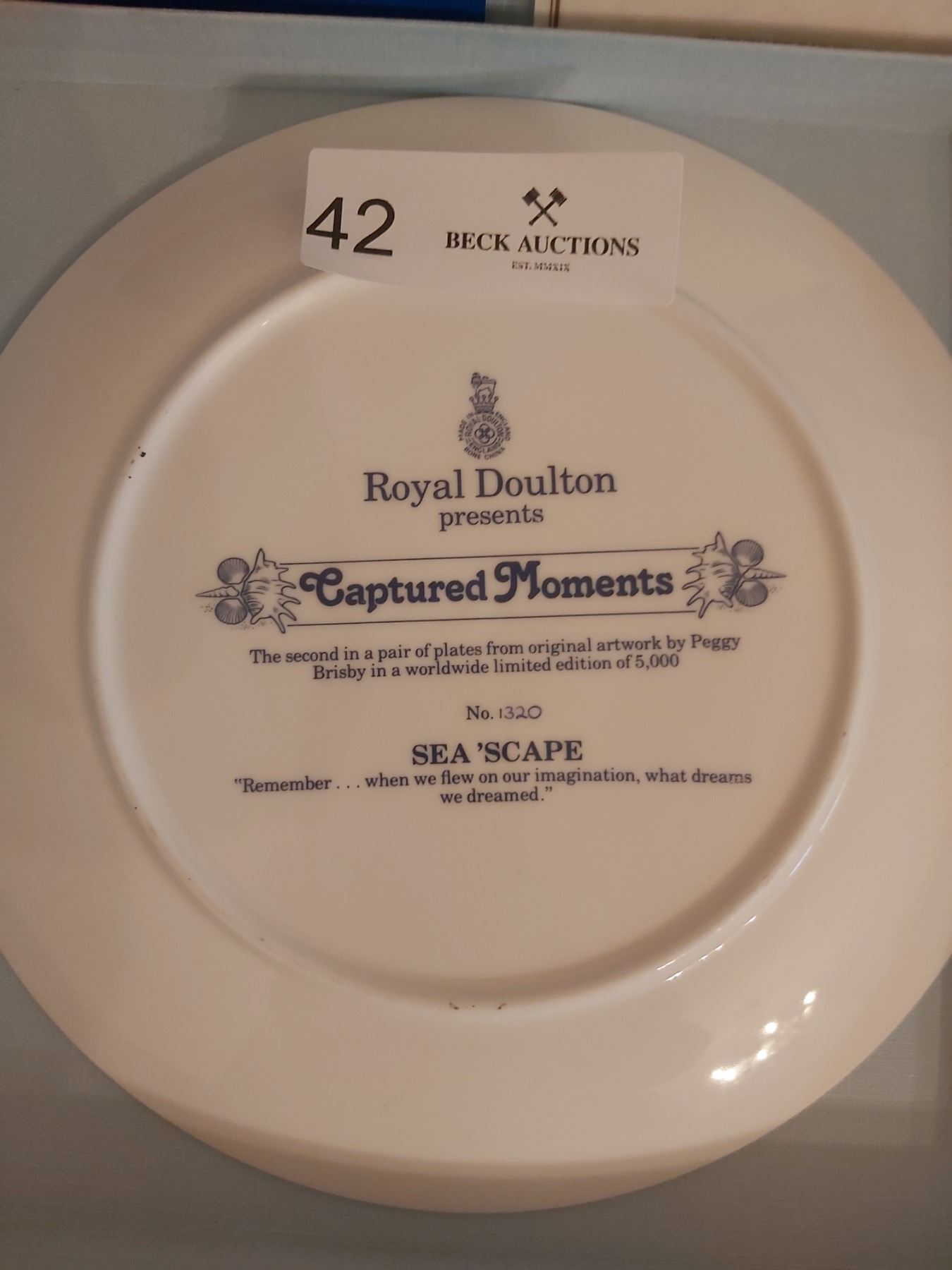 2 Royal Doulton Collector Plates "Captured Moments" Collection by Peggy Brisby