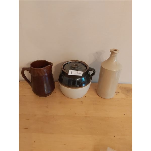 3 Pottery Jugs
