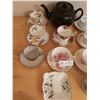 Image 2 : Vintage Cups & Saucers with Tea Pot, Tea Caddy & More