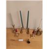 Image 1 : Assorted Brass Candlesticks & Snuffer