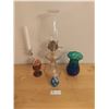 Image 1 : Vintage Oil Hurricane Lamp and Other home Decor
