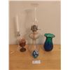 Image 2 : Vintage Oil Hurricane Lamp and Other home Decor