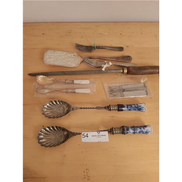 Vintage Serving Utensils some Silver Plated