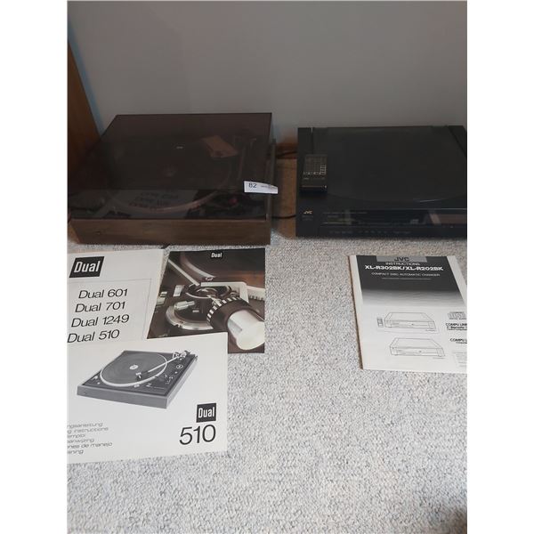 JVC Compact Disc Automatic Changer Model # XL-R302 & Dual Turntable Model 510