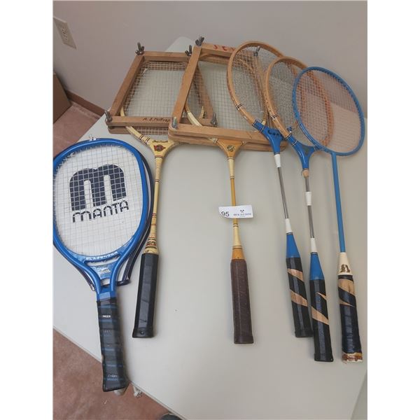 6 Vintage Sports Raquets