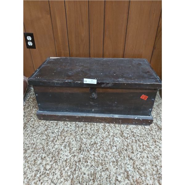 Vintage Wooden Trunk 28 long x 14 1/2 Deep x 12 High