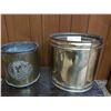 Image 1 : 2 Brass Pots  Large on is 14 in diameter & 13 High