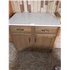 Image 1 : Storage Cabinet with Stone like top  37 Wide x 24 Deep x 35 1/4 high