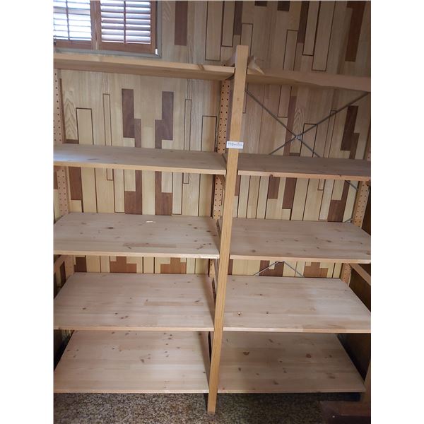 Wooden Shelving   89 Wide x 19 3/4 Deep x 70 High