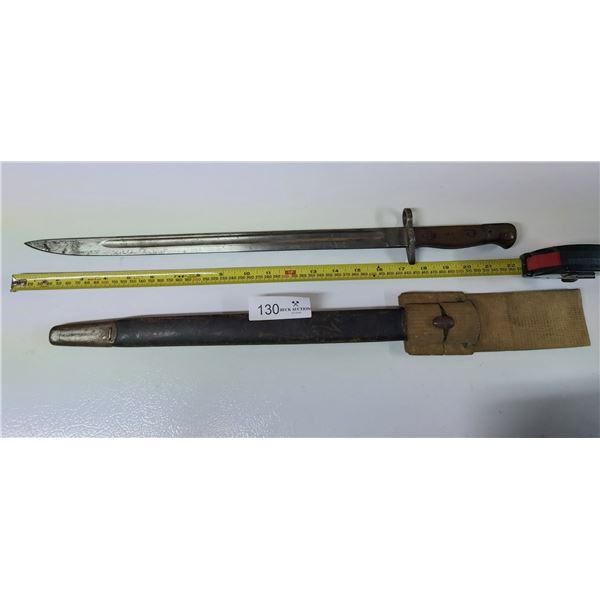British WW1 Wilkinson Lee Enfield Bayonet with Sheath.