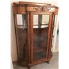 Image 1 : Vintage China Cabinet with Curved Glass. 50 Wide x 18 Deep x 73 High