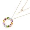Image 2 : Natural Topaz Amethyst Citrine Garnet Necklace