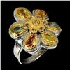 Image 1 : Natural Sapphire Flower Ring