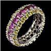 Image 1 : Natural Unheated Rhodolite Garnet Sapphire Ring